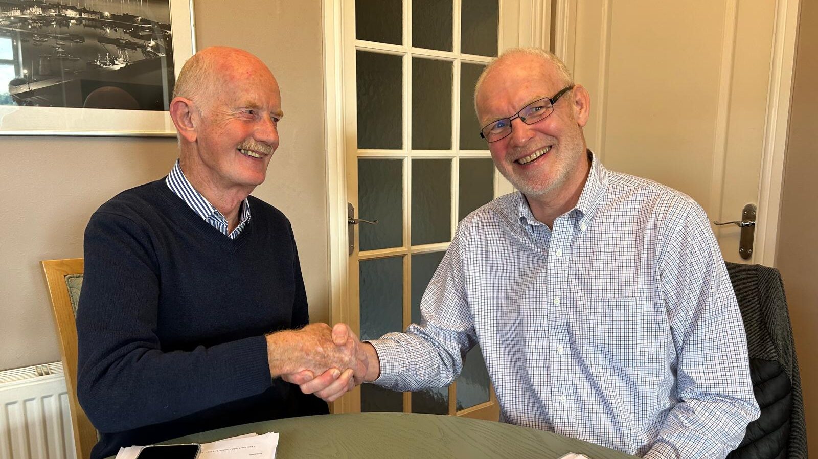 Nick Palmer and John Page marking Kendal Tools and Machinery joining EPS Services and Tooling Ltd